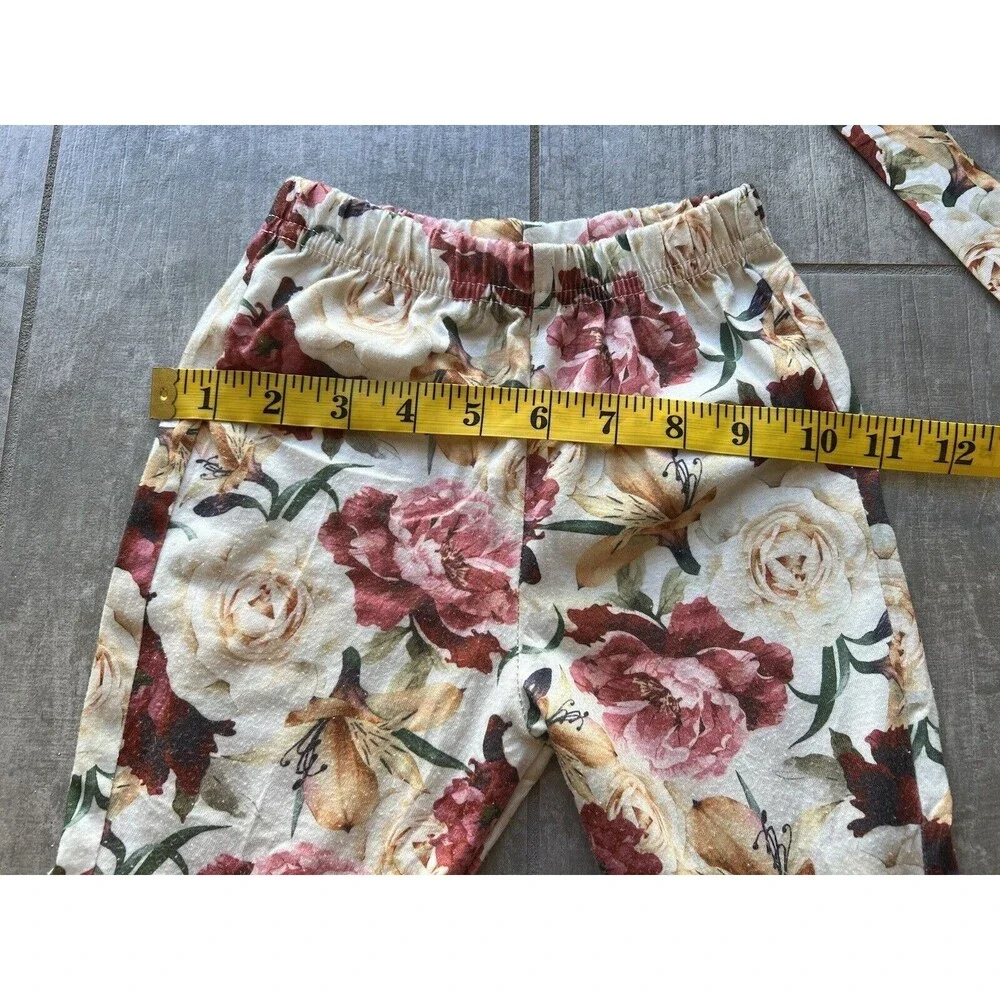 Los Angeles Boutique Flare Bell Bottom Floral Pants & Headband Outfit Set 3T